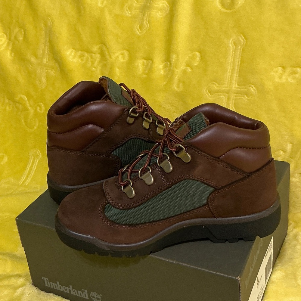 Timberland Kids Brown and Green Boots